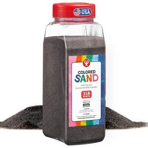 Colored Sand for Crafts – 3 lb Bottle, Black –